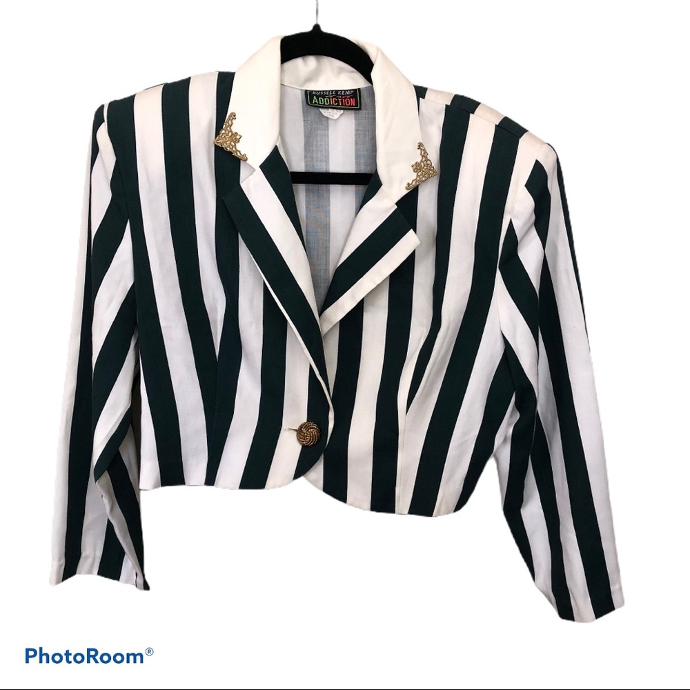Russell Kemp for Addiction vintage striped blazer